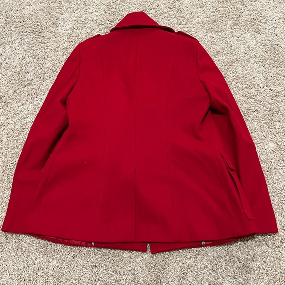 Red NY&Co Pea Coat - Picture 2 of 4